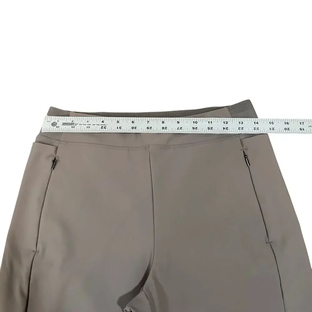 ATHLETA | Stellar Tight Legging Zip Ankle Skinny Pants Taupe Size 10 - Picture 7 of 9